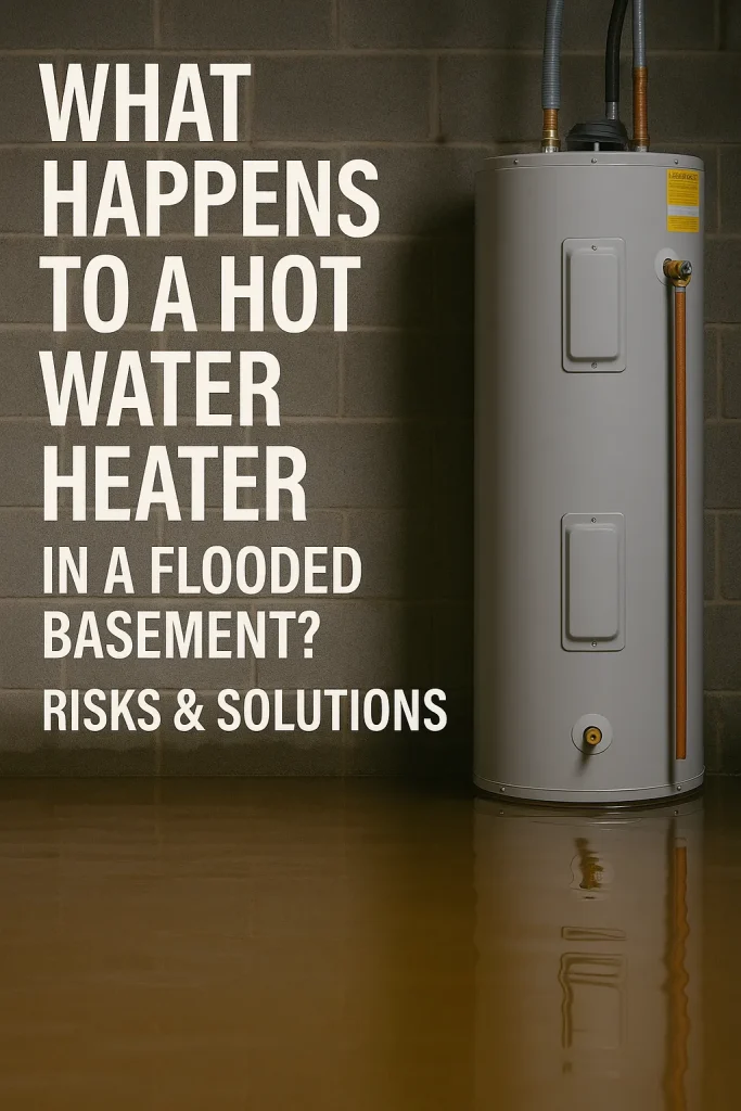 hot water heater in flooded basement