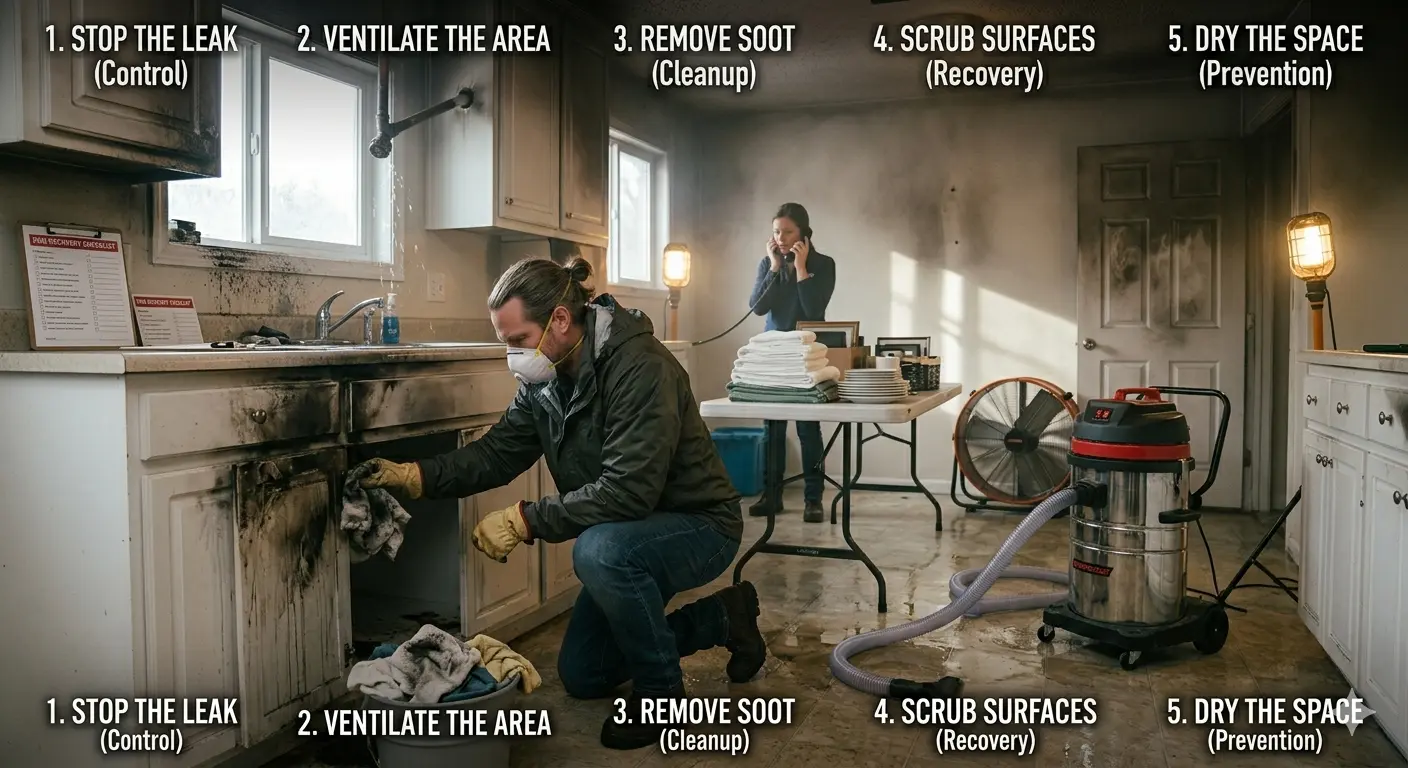 Kitchen Fire Clean up